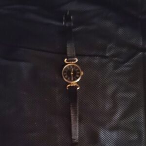 Bulova Black and Gold Women's Watch